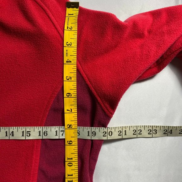 Marmot Womens Red Fleece Jacket Light Weight Zip Front Coat Size Large - Picture 5 of 6